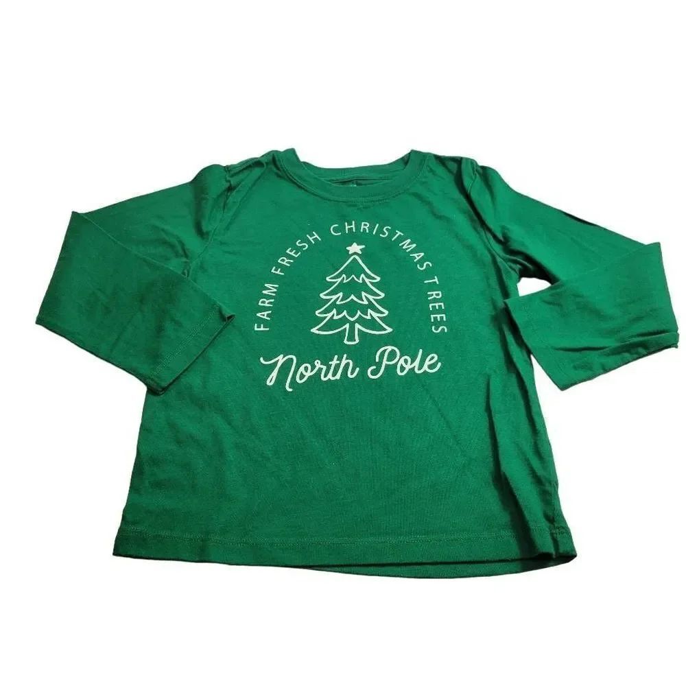 Holiday Time Christmas trees north pole shirt 5T